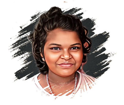 A man in a blue shirt with a happy expression